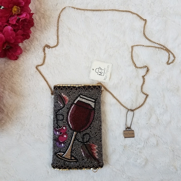 Mary Frances Wine Crossbody Phone Bag - Picture 1 of 11